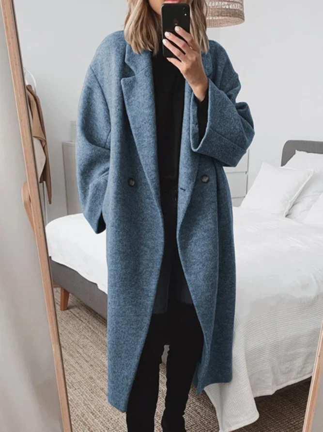 Women’s Elara Cozy Long Coat – Warm, Elegant & Effortlessly Sophisticated