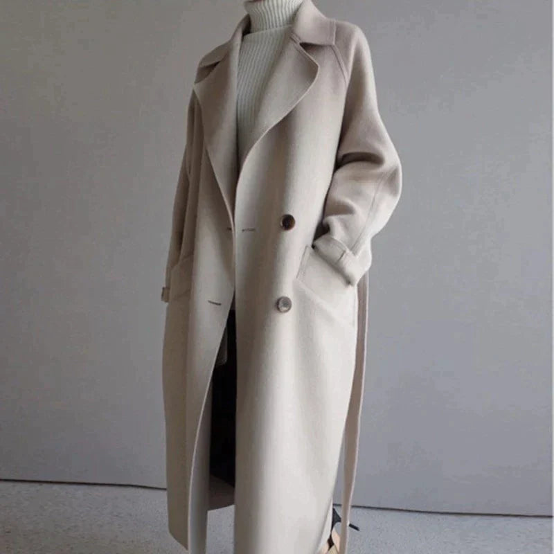 Women’s Sarah Longline Wool Coat – Elegant, Warm & Timelessly Sophisticated