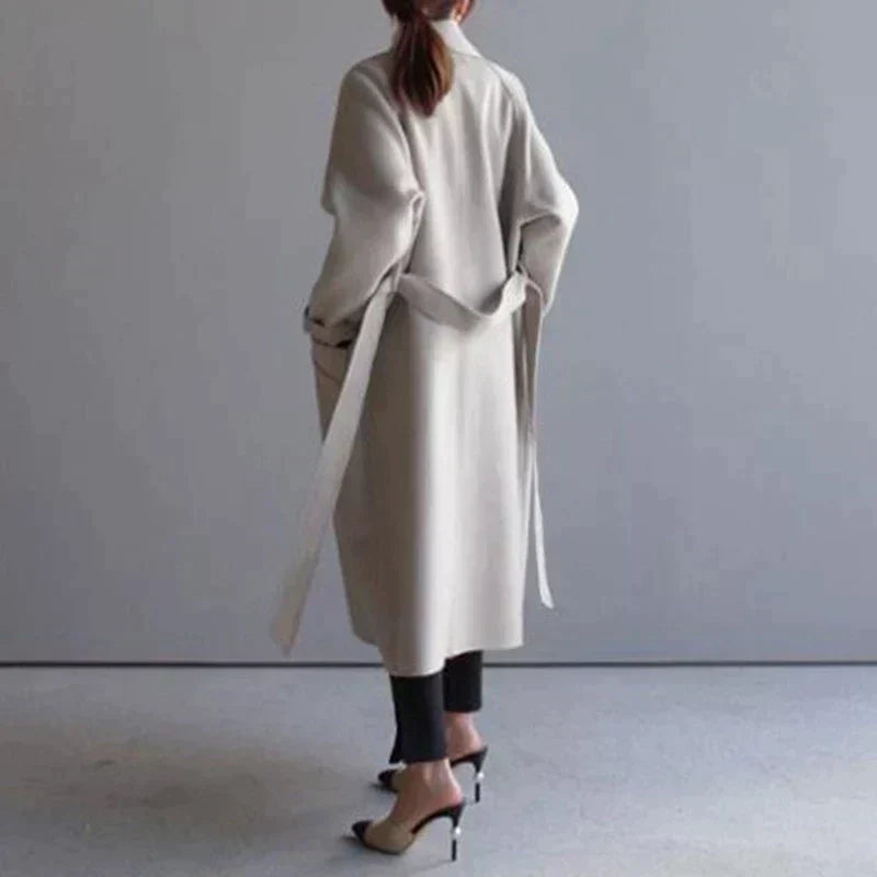 Women’s Sarah Longline Wool Coat – Elegant, Warm & Timelessly Sophisticated