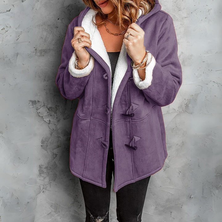 Celeste | Plush Hooded Toggle Coat