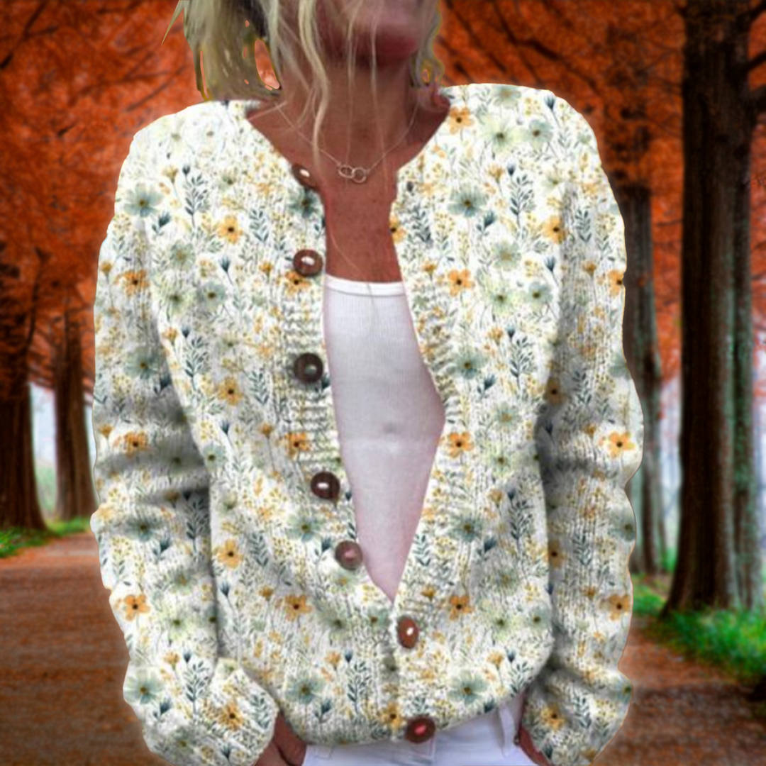 Lowri | Flower print Cardigan