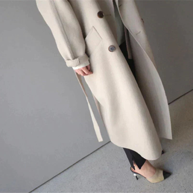 Sarah | Longline Wool Coat