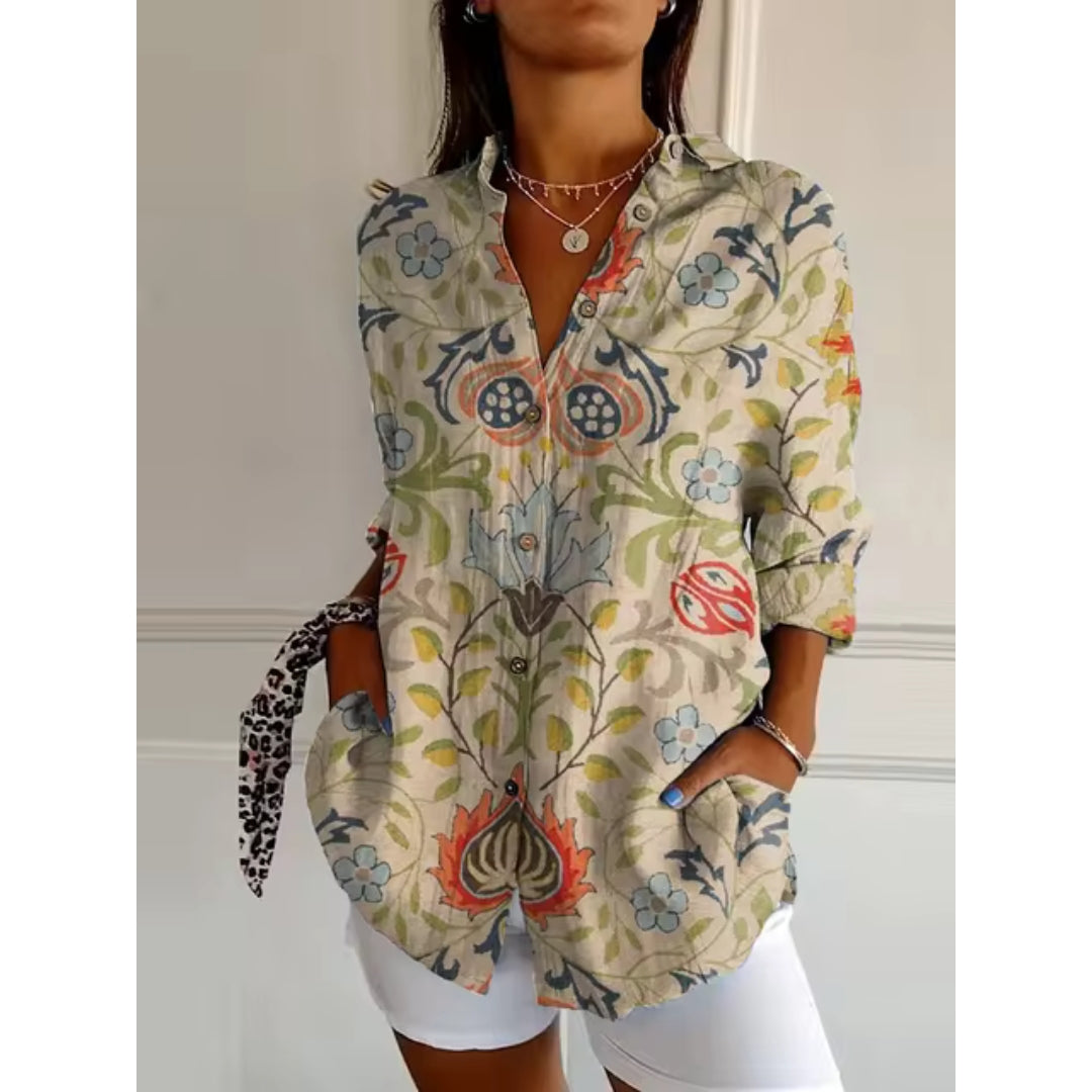 Ria | Floral Serenity Blouse