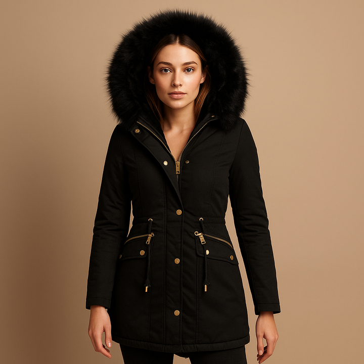 Anouk | Women's Thermal Winter Jacket with Faux Fur Hood