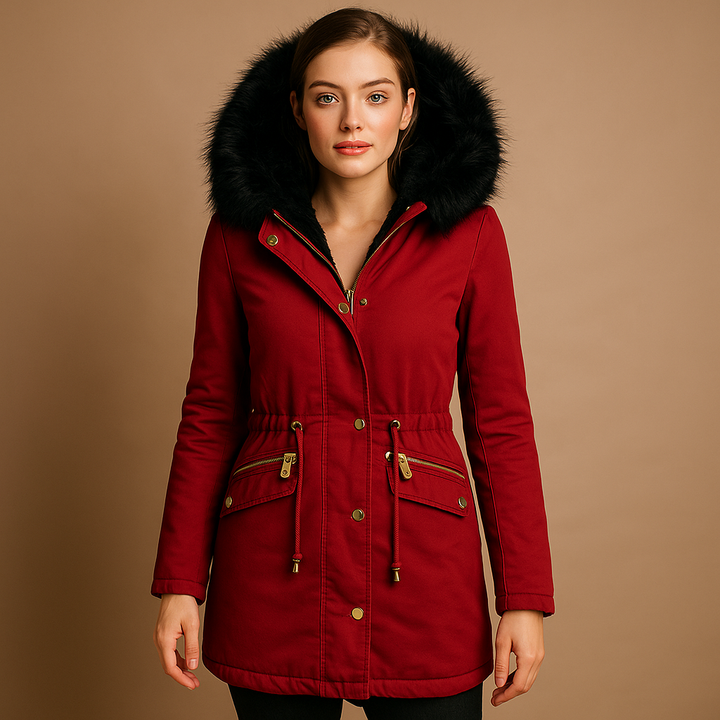 Anouk | Women's Thermal Winter Jacket with Faux Fur Hood