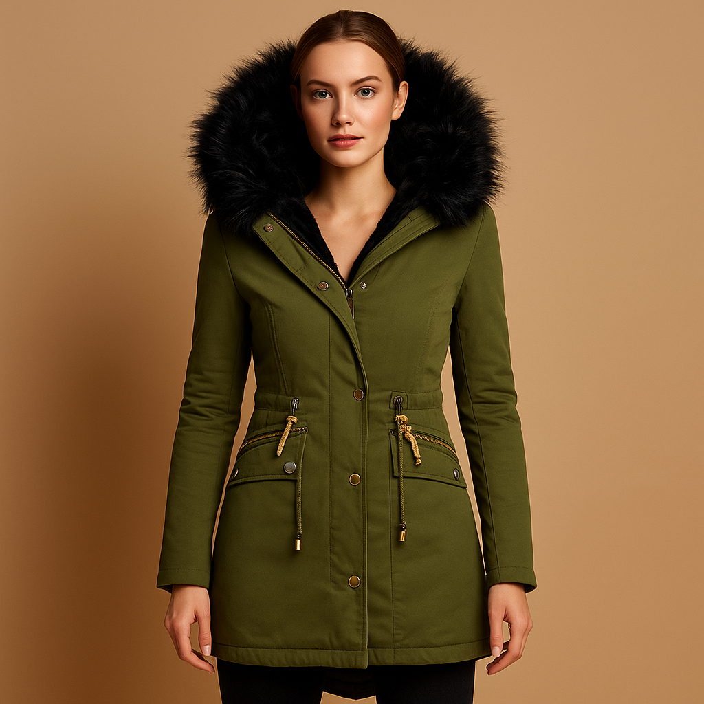 Anouk | Women's Thermal Winter Jacket with Faux Fur Hood