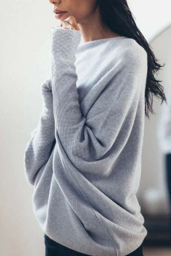 Asymmetrical Draped Turtleneck Sweater | Women's Sweater