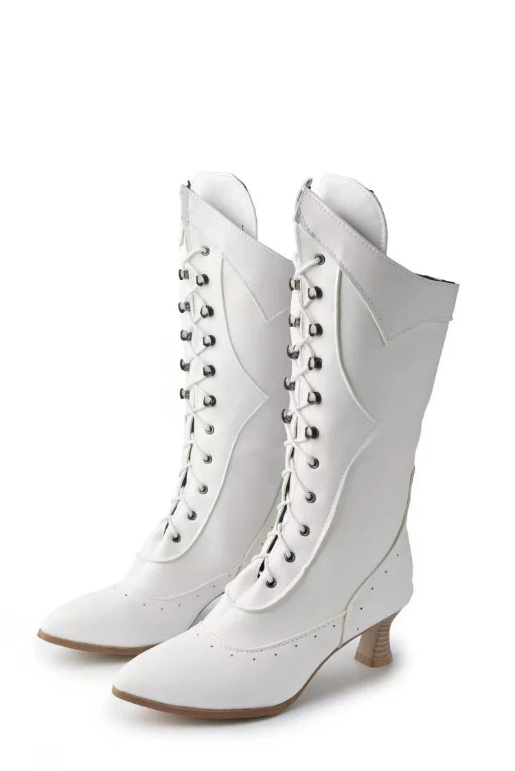 Black Ankle Boots for Women | Brogue Lace-Up Booties 2