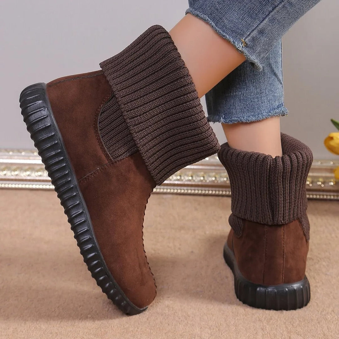 Ankle Boots for Women | Cozy Reversible Knit Booties