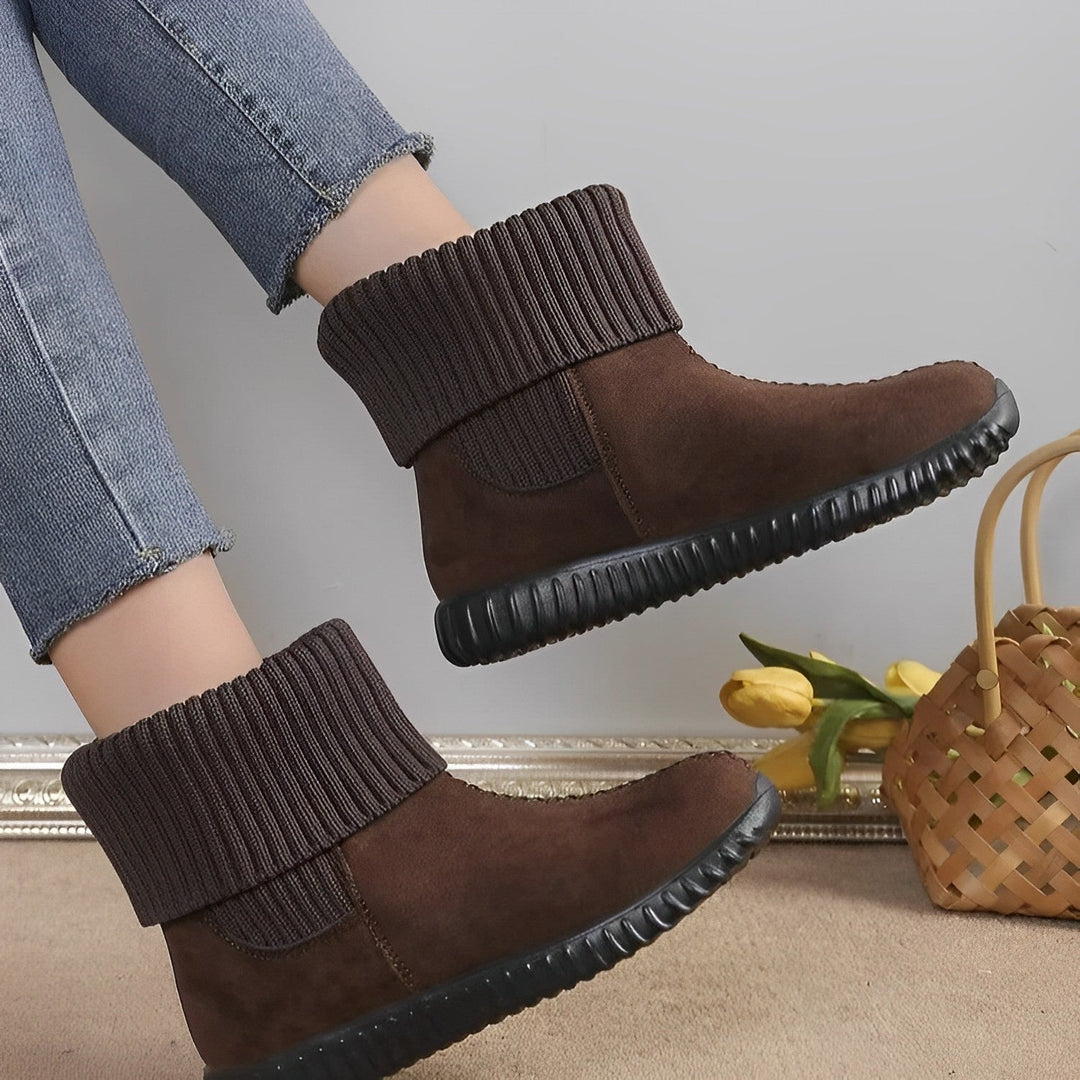 Ankle Boots for Women | Cozy Reversible Knit Booties