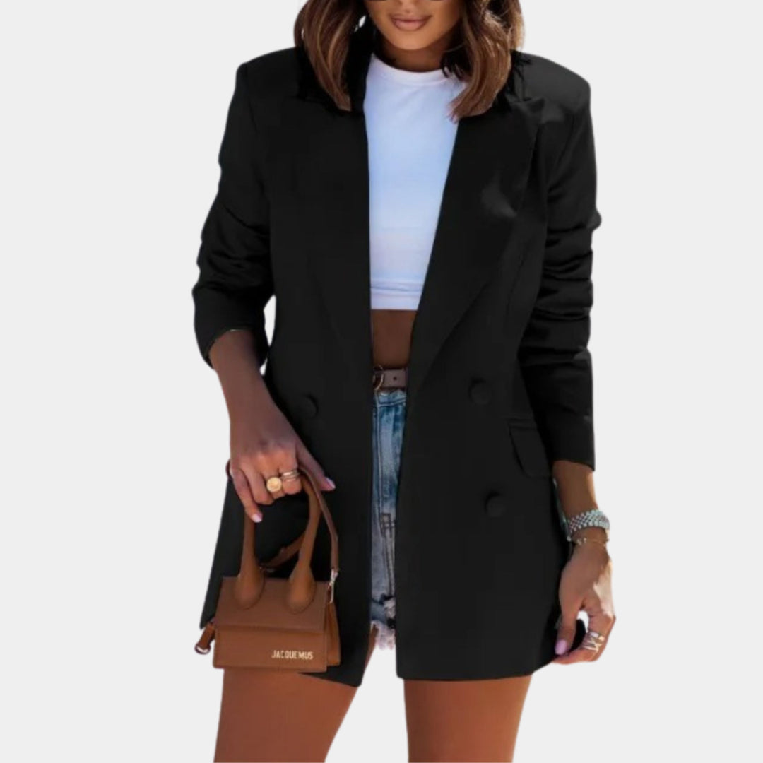 Blazer for Women | Stylish Long Double-Breasted Blazer