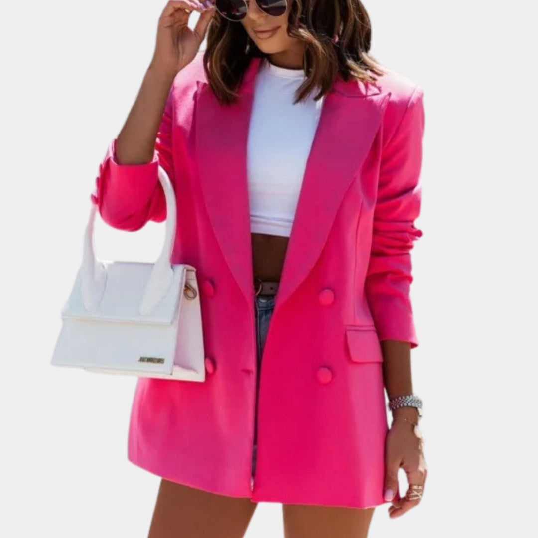 Blazer for Women | Stylish Long Double-Breasted Blazer