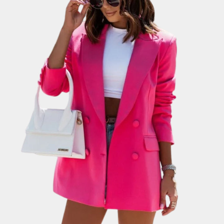 Blazer for Women | Stylish Long Double-Breasted Blazer