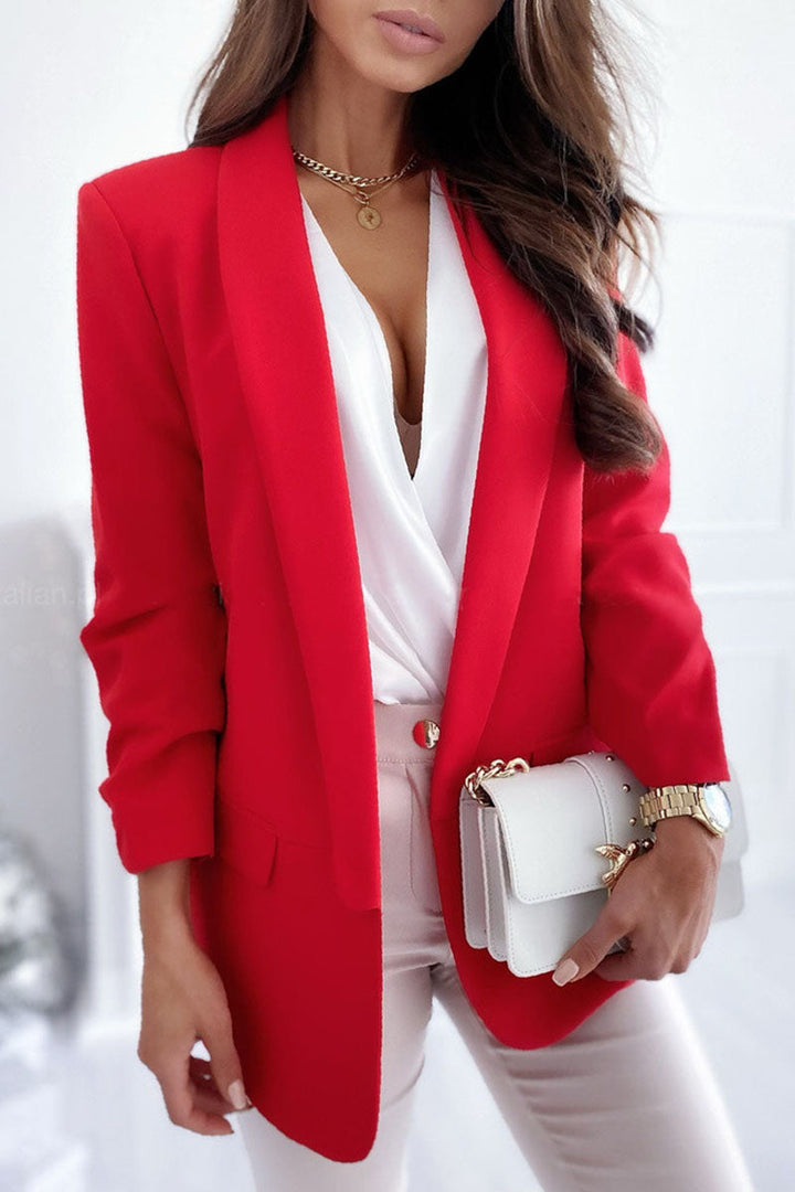 Blazer for Women | Tailored Office Blazer with Wrap Collar