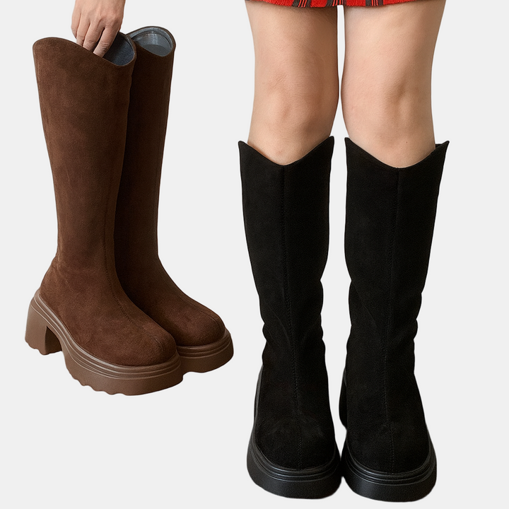 Knee High Boots | Women's Back Zipper High Boots