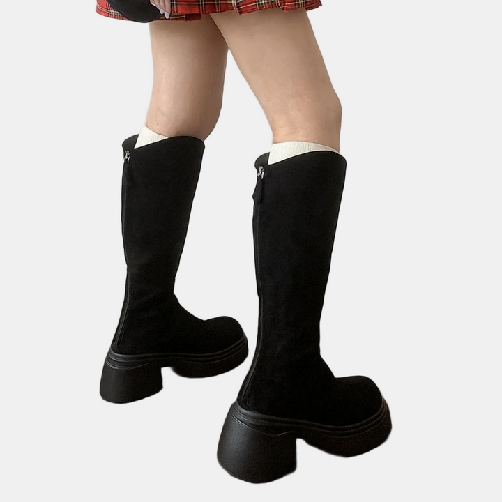 Knee High Boots | Women's Back Zipper High Boots
