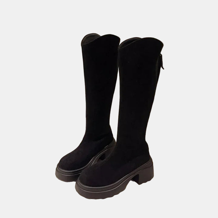 Knee High Boots | Women's Back Zipper High Boots