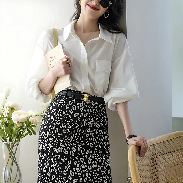 Black Leather Belt with Gold Accents | Women's Belt 3