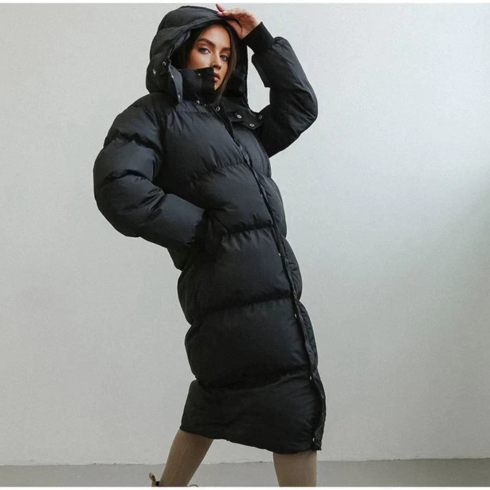 Long Puffer Coat | Women's Insulated Winter Jacket