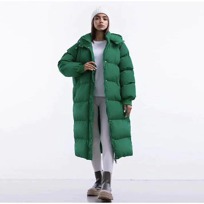 Long Puffer Coat | Women's Insulated Winter Jacket