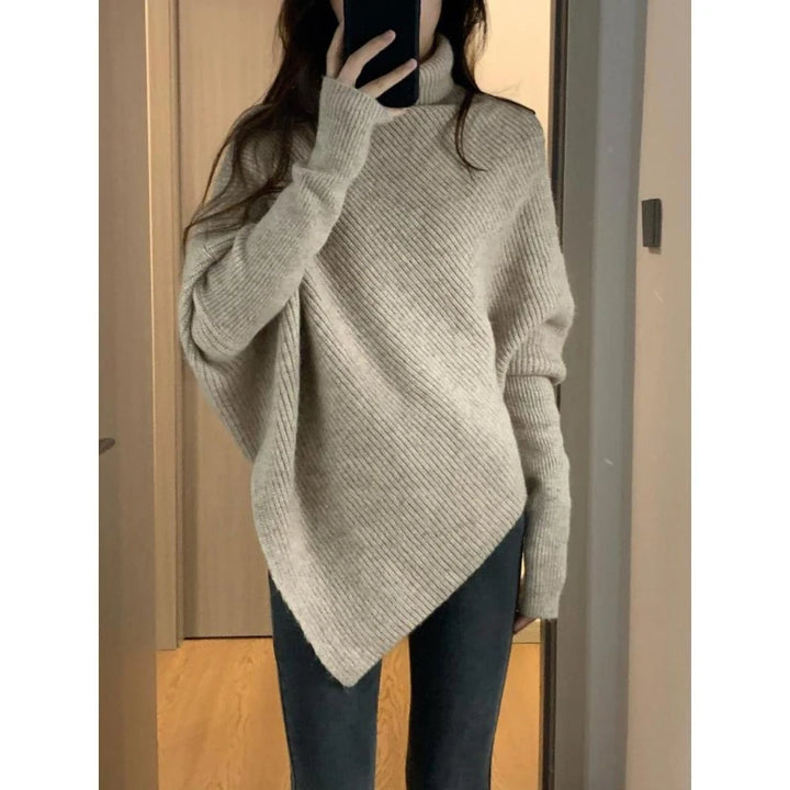 Turtleneck Oversized Sweater | Women's Casual Knit Top