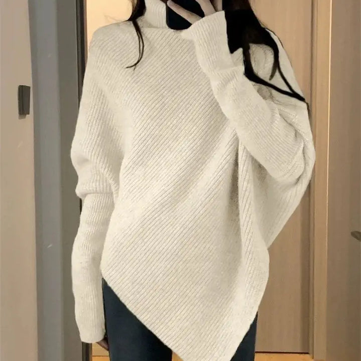 Turtleneck Oversized Sweater | Women's Casual Knit Top