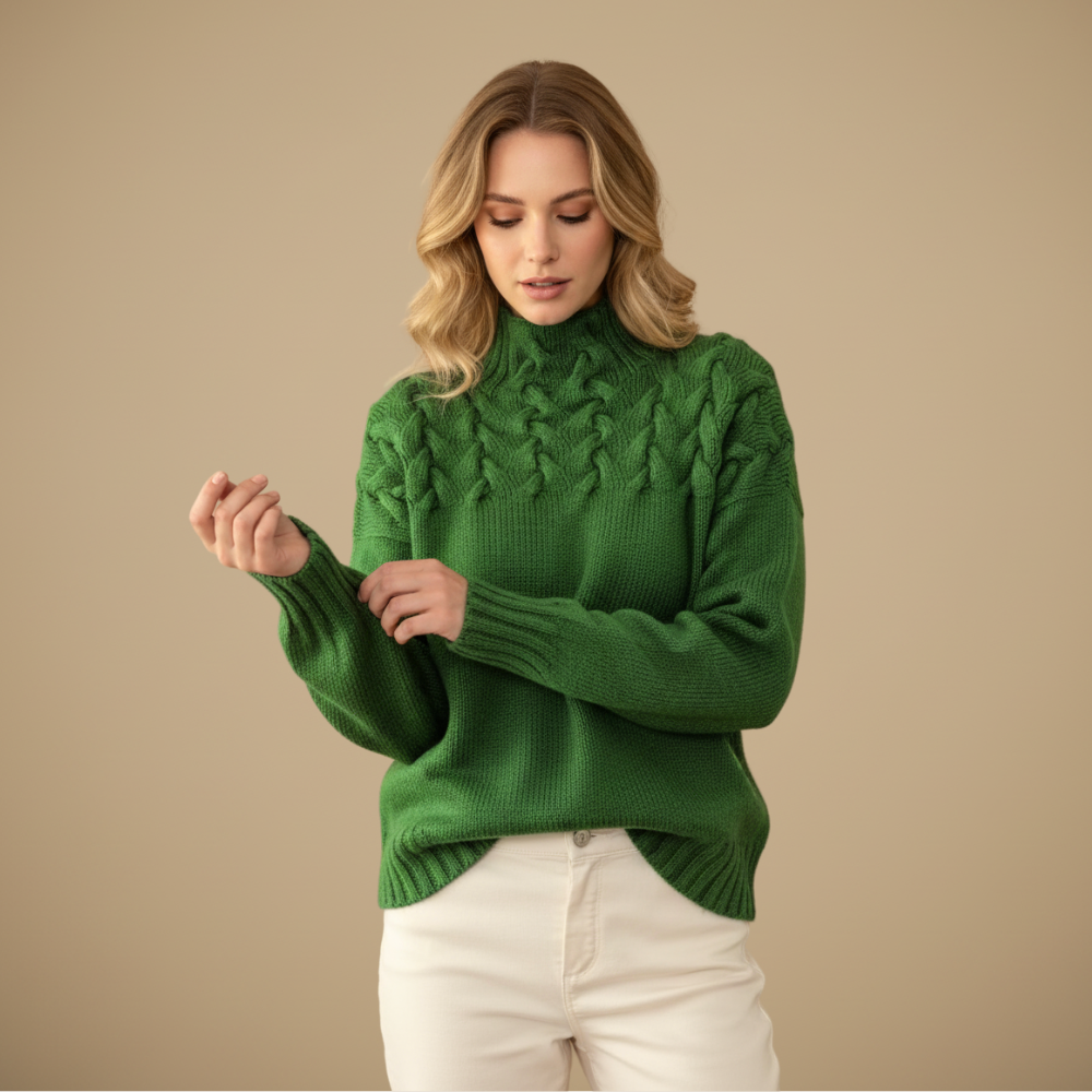 Turtleneck Oversized Sweater | Women's Fashion Pullover
