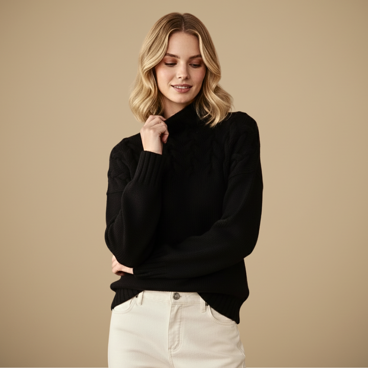 Turtleneck Oversized Sweater | Women's Fashion Pullover