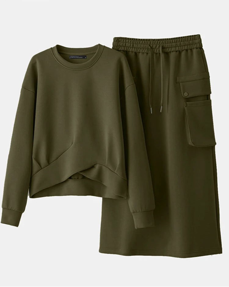 Women's Dress Hoodie Set | Casual 2-Piece Outfit