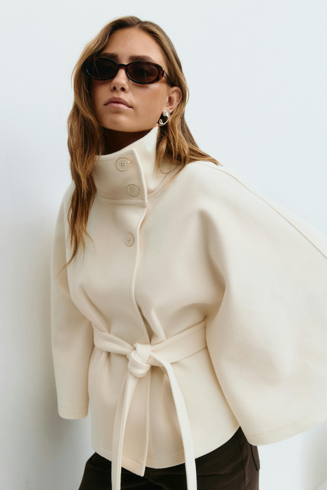Wool Cape Coat | Women's Elegant Outerwear