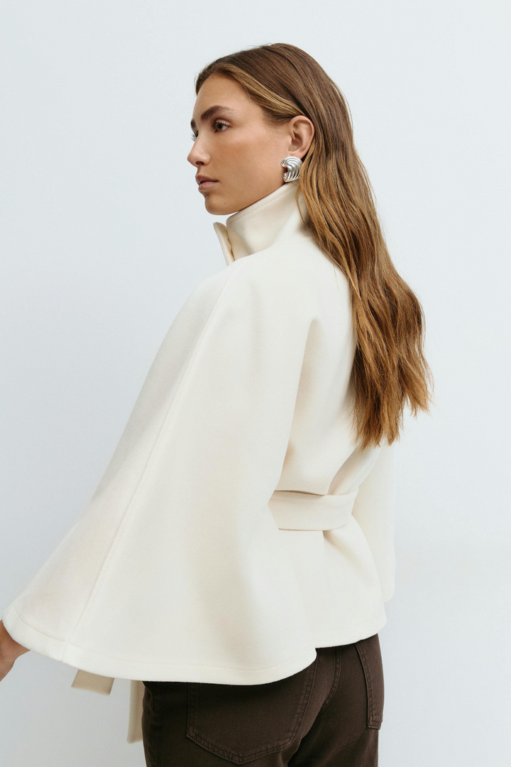 Wool Cape Coat | Women's Elegant Outerwear