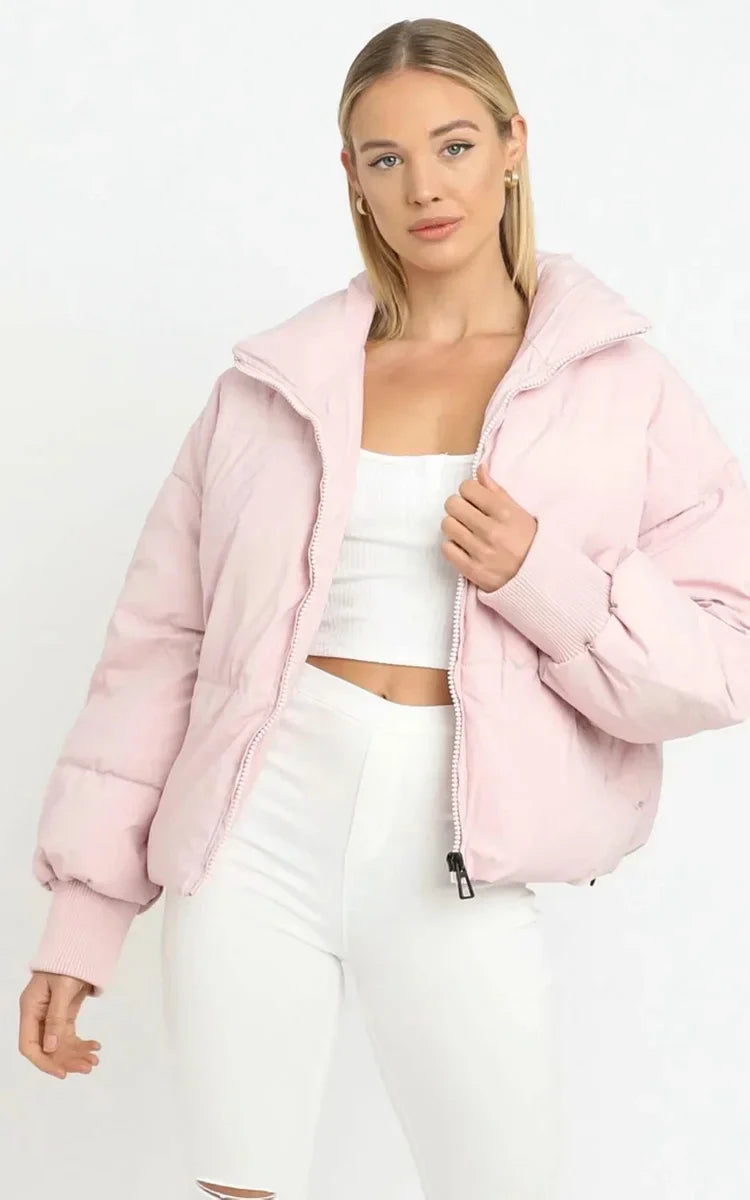 Blush Breeze | Women's Puffer Winter Jacket