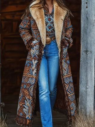 Boho Chic Faux Fur Coat | Women's Winter Coat 0