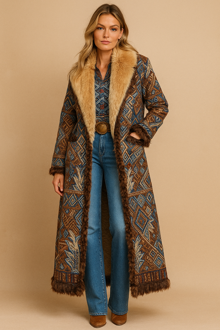 Boho Chic Faux Fur Coat | Women's Winter Coat 1