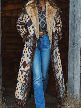 Boho Chic Faux Fur Coat | Women's Winter Coat 7