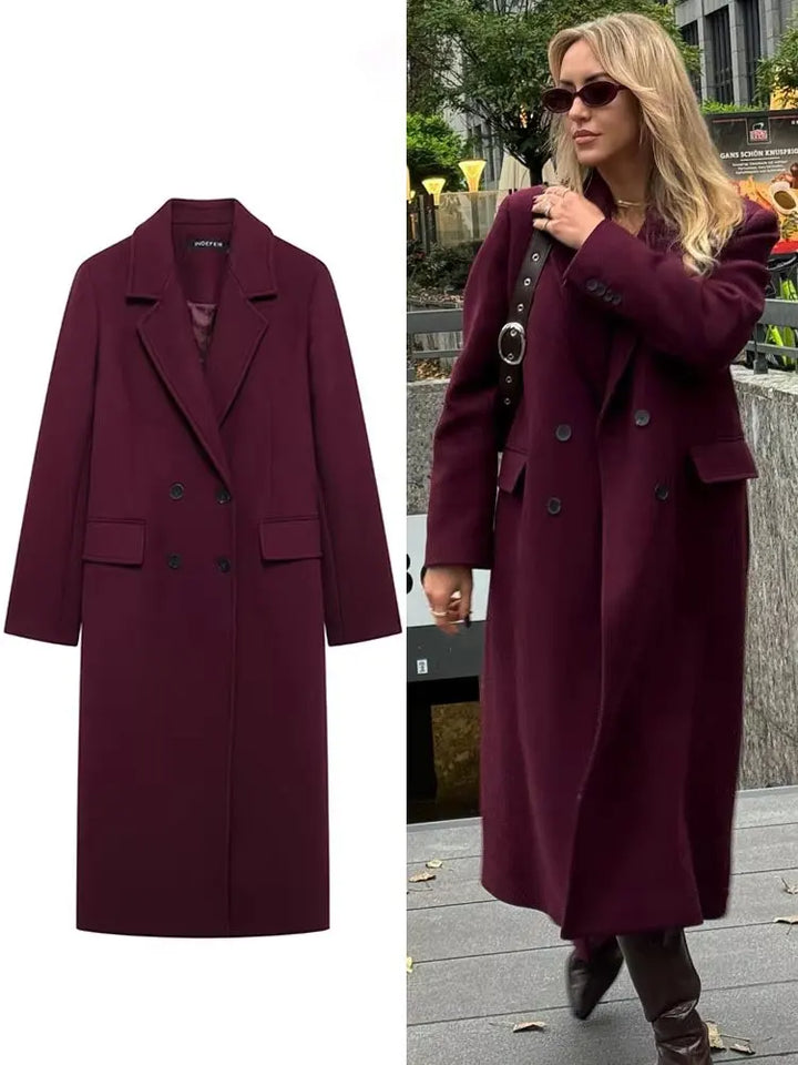 Double Breasted Women's Coat | Winter Coats Women