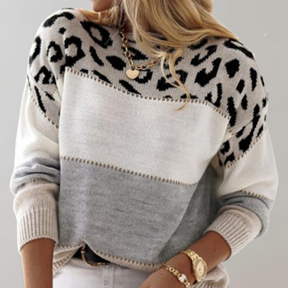 Cheyenne Sweater, women's leopard print sweater - view 3