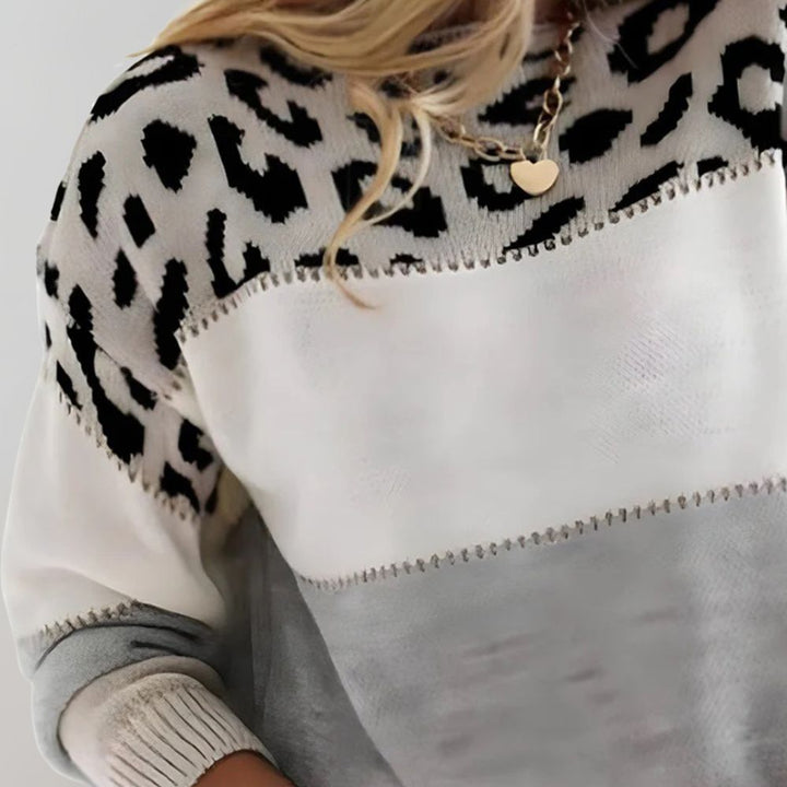 Cheyenne | Casual Sweater with Leopard Design