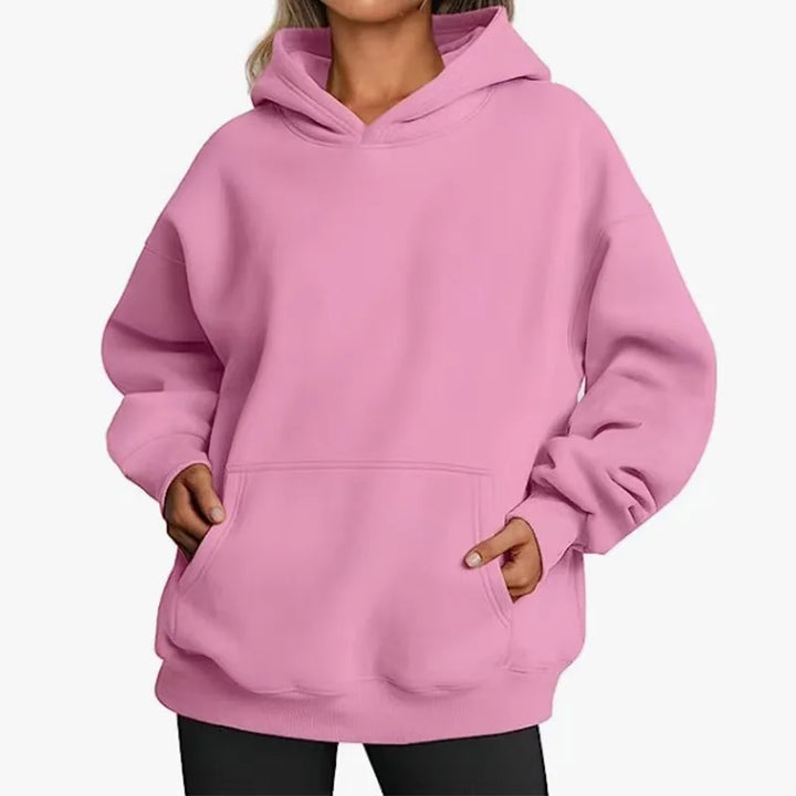 Casual Fleece Hoodie | Women Oversized Sweatshirt