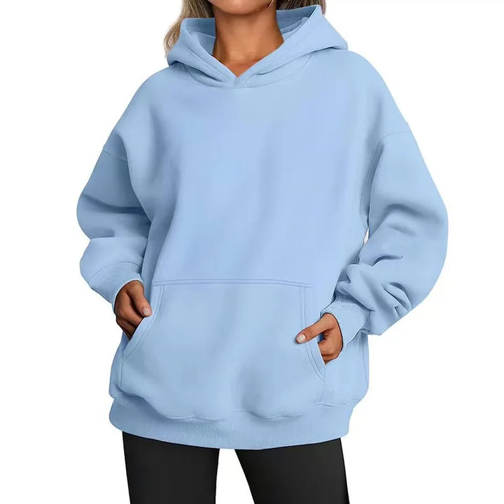 Casual Fleece Hoodie | Women Oversized Sweatshirt