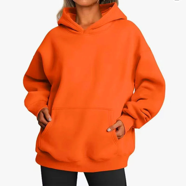 Casual Fleece Hoodie | Women Oversized Sweatshirt