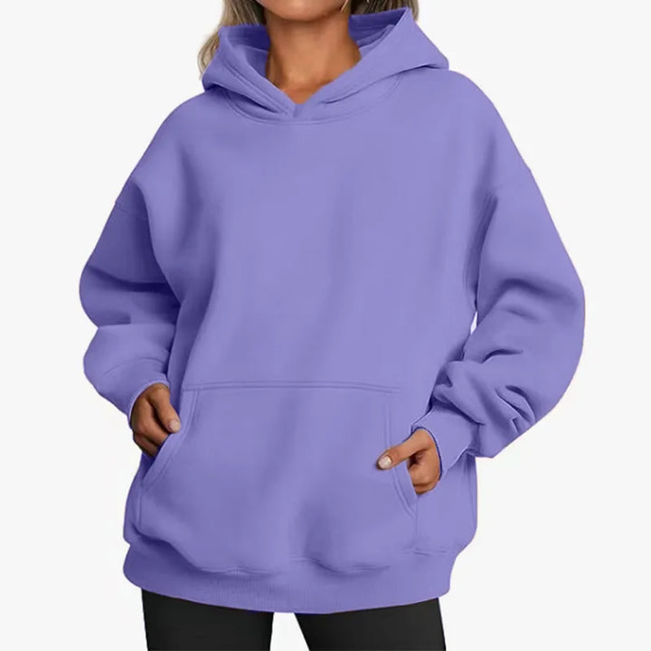Casual Fleece Hoodie | Women Oversized Sweatshirt