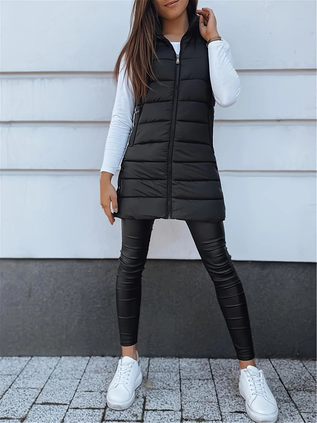 Casual Sleeveless Long Vest | Women's Long Gilet