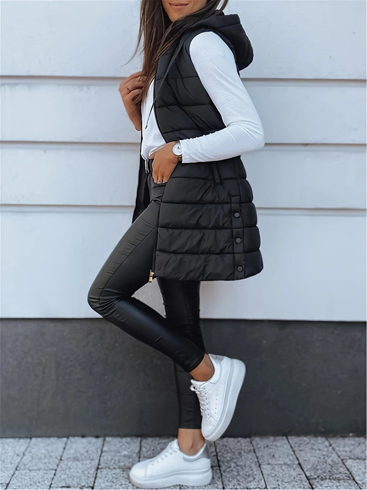 Casual Sleeveless Long Vest | Women's Long Gilet
