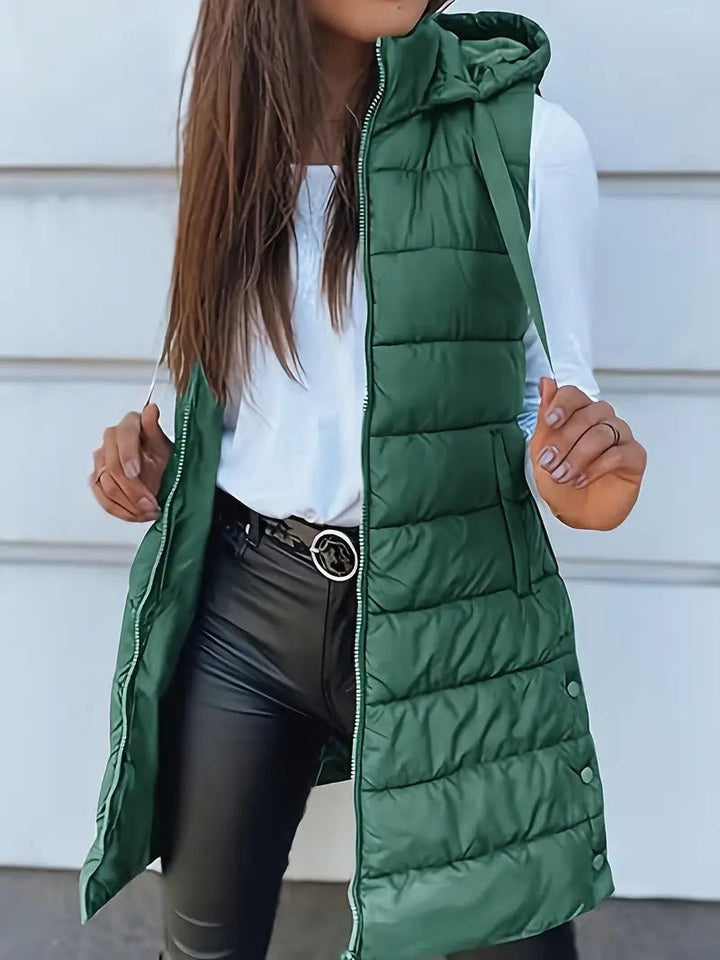 Casual Sleeveless Long Vest | Women's Long Gilet