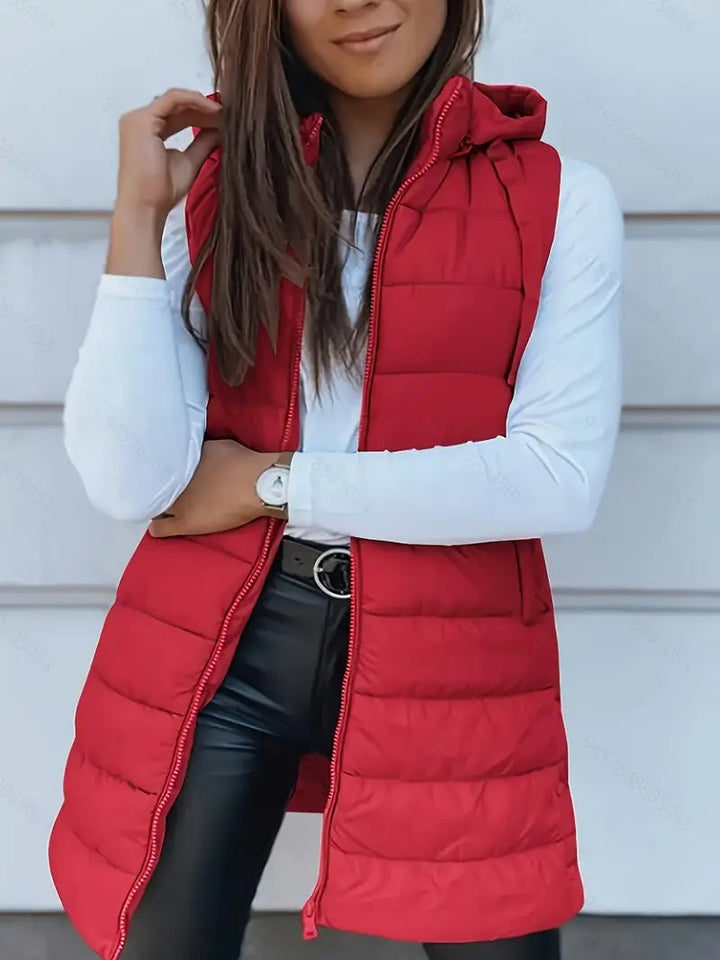Casual Sleeveless Long Vest | Women's Long Gilet