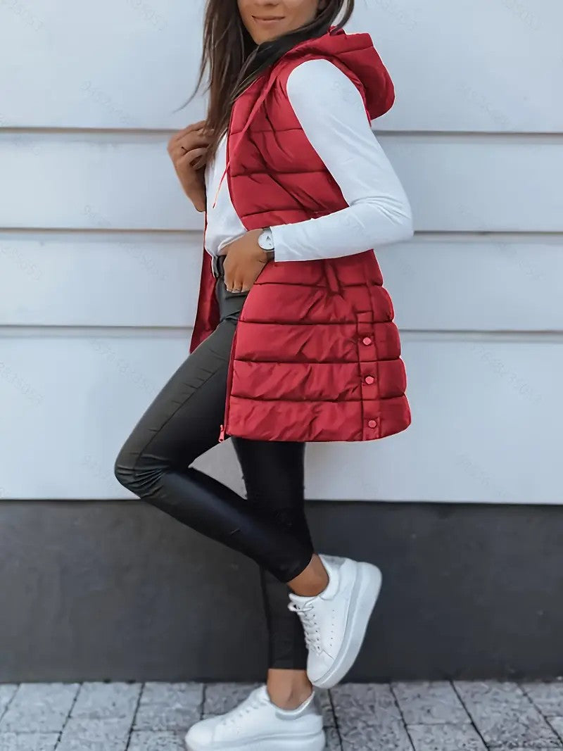 Casual Sleeveless Long Vest | Women's Long Gilet