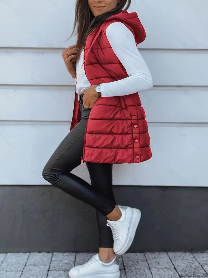 Casual Sleeveless Long Vest | Women's Long Gilet