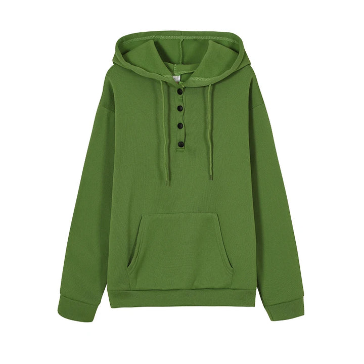 Casual Women's Hoodie with Drawstring & Pockets | Sweatshirt