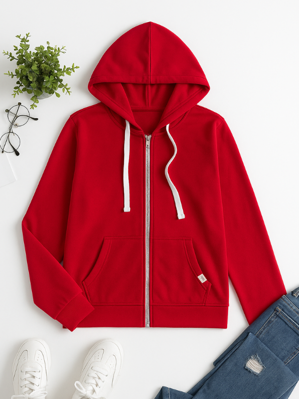 Casual Zip-Up Hoodie | Women's Sweatshirt for Everyday Wear
